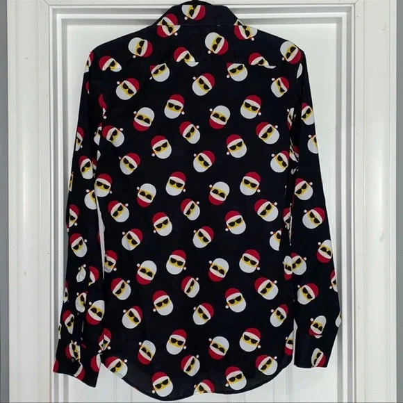 North Pole Trading Co. Happy Santa Button-up Shirt - Picture 3 of 7